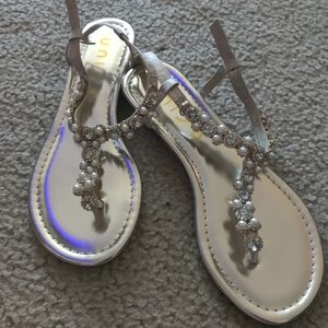 Gold Fabric Shoes